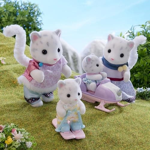 Sylvanian Families - 5814 Snow Leopard Family, Playset with Animal Figure, Velvety Animal Figures, Leopards, Toys for Children Aged 3 and Up thumbnail 2