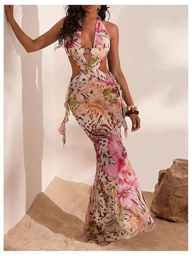 Pink floral dress thumbnail 6