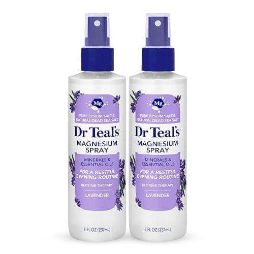 Dr Teal's Magnesium Lavender Spray with Natural Dead Sea Salt, 8 fl oz (Pack of 2) - Image 1