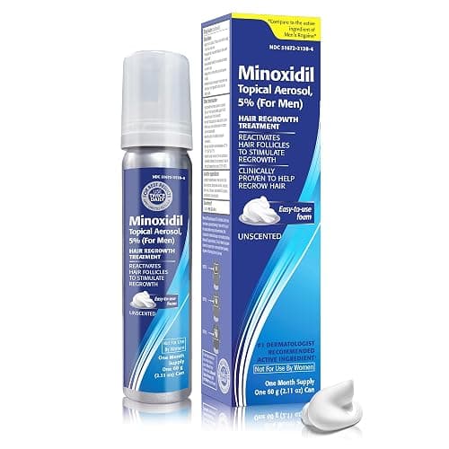 Taro Minoxidil for Men, 2.11 Oz (1 Month Supply) Clinically Proven to Regrow Hair, Topical Aerosol Foam 5%, Hair Thinning Treatment - Image 1