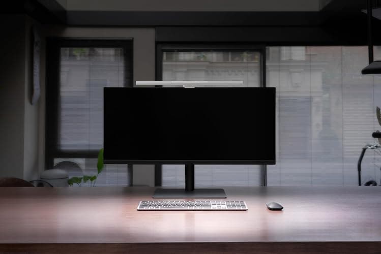 BenQ ScreenBar Pro LED Monitor Light (Silver)/Ultrawide Illumination/Motion Sensor/Adjustable Brightness and Color Temperature/Eye-Care Light Bar/No Screen Glare/Space Saving/Curved Monitors/USB-C thumbnail 2