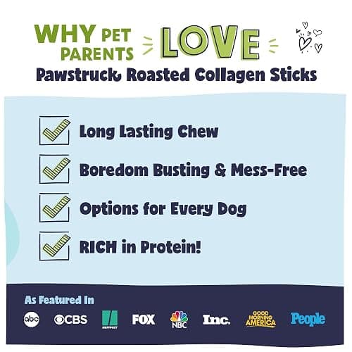 Pawstruck All Natural 11-12" Roasted Collagen Sticks for Dogs – Low Odor & Long-Lasting Bully Stick & Rawhide Alternative, Single Ingredient, Vet Approved – 5 Pack thumbnail 4