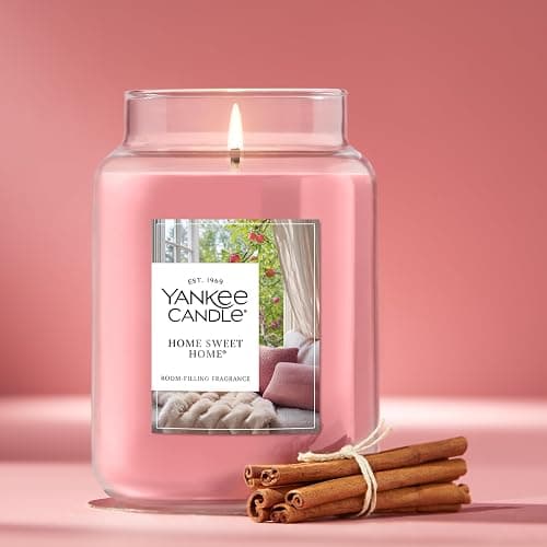 Yankee Candle Home Sweet Home Scented Candle, 22oz Large Jar | Up to 150 Hour Burn Time, Room Filling Fragrance, Long-Lasting Scent, Premium Plant Wax Blend, Consistent Burn, Giftable thumbnail 4