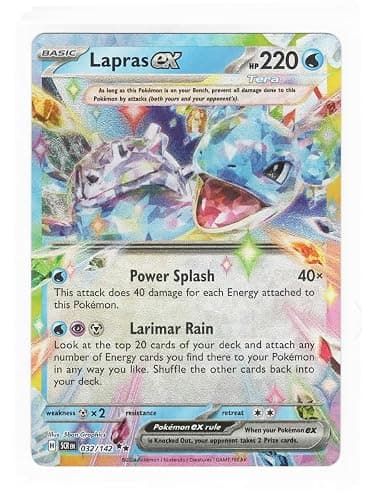 Pokemon – Lapras ex 032/142 - Stellar Crown Double Rare Card - Image 1