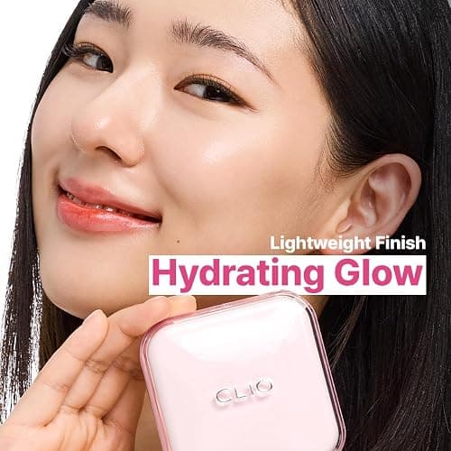 CLIO Kill Cover Mesh Glow Essential Cushion Foundation, Buildable Ultra-Fit Coverage with Glow Finish, Long-Lasting Hydration, Flawless Cover for Sensitive & Dry Skin, Korean Foundation (23N GINGER) thumbnail 2