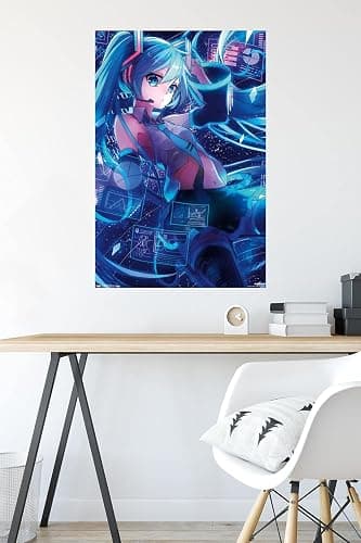 Trends International Hatsune Miku - Screens Wall Poster, 22.375" x 34", Unframed Version thumbnail 4