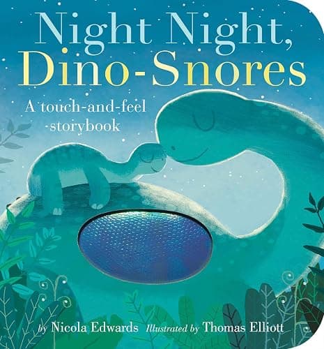 Night Night, Dino-Snores: A Touch-and-Feel Storybook - Image 1