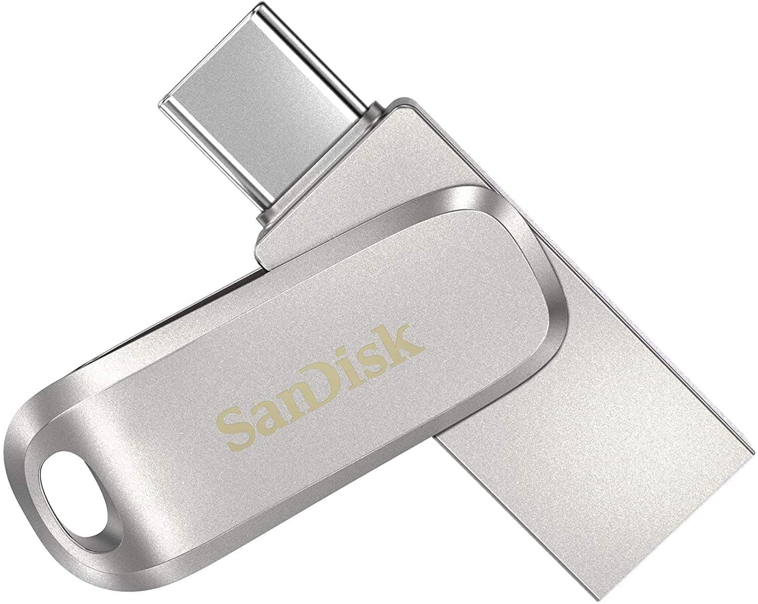 SanDisk 128GB Ultra Dual Drive Luxe USB Type-C - SDDDC4-128G-G46, Silver - Image 1