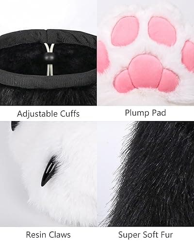 BNLIDES Cosplay Animal Cat Wolf Dog Fox Fursuit Feet Paw Claw Shoes Furry Boots Costume Accessories for Adult thumbnail 4