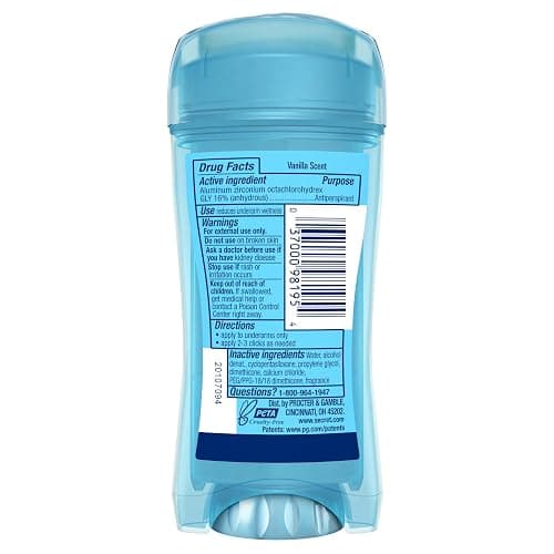 Secret Fresh Antiperspirant Deodorant for Women, 72hr Breathable Sweat & Odor Protection, Instant Freshness & Gentle, PH Balancing Minerals, Clear Gel, Cozy Vanilla Scent, 2.6 oz thumbnail 9