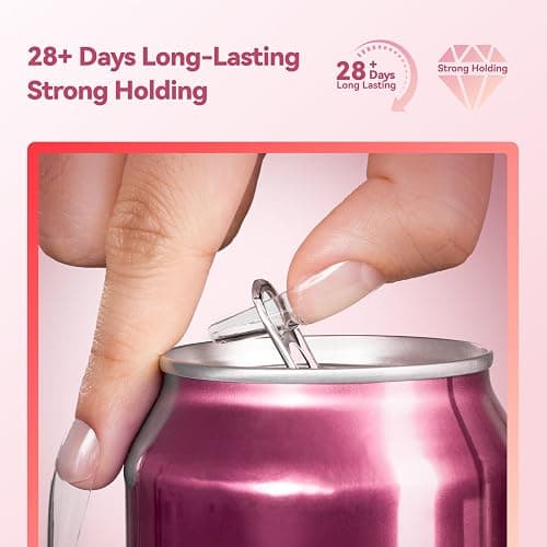 Makartt New Super Strong Semi Solid Nail Glue, Upgraded Hema-Free Nail Glue for Press On Nails, No UV/Led Lamp Needed, Quick Drying 20s, Fake Tips Adhesion, Nail Glues DIY Home Salon Manicure 10ml thumbnail 3