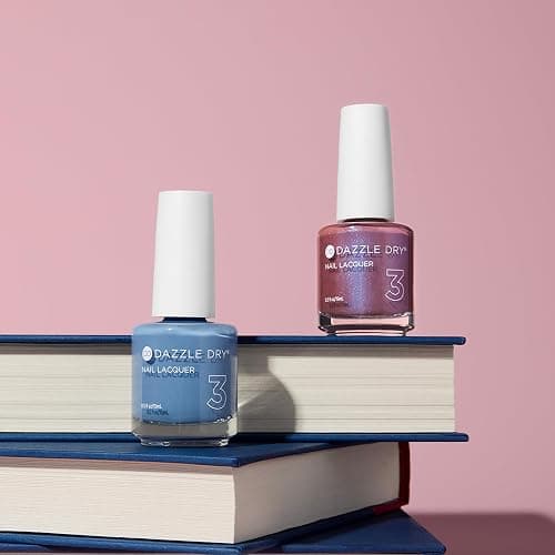 Dazzle Dry Nail Lacquer (Step 3) - Varsity Blues - A muted light denim. Full coverage cream. (0.5 fl oz) thumbnail 6