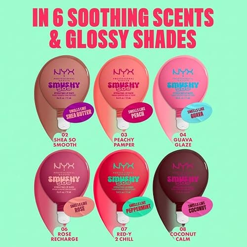 NYX Professional Makeup Smushy SOS, Hydrating Lip Mask, 12HR Hydration, Glossy Shine, Shade: Guava Glaze (Pink) thumbnail 6