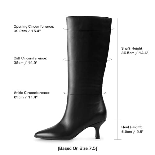 DREAM PAIRS Women's Knee High Kitten Heel Boots Sexy Pointed Toe Fashion Long Tall Boots thumbnail 2