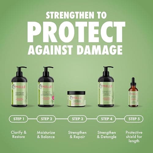 Mielle Organics Rosemary & Mint Hair Oil - Strengthening Biotin Oil Infused Frizzy & Damaged Hair Care - Split Ends & Dry Scalp Treatment to Support Longer, Healthier Strands, 2 Ounce thumbnail 6