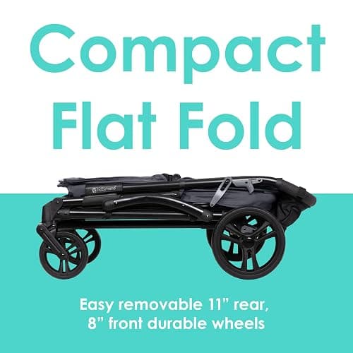 Open Box Baby Trend Navigator 2-in-1 Stroller Wagon, Dash Black thumbnail 14
