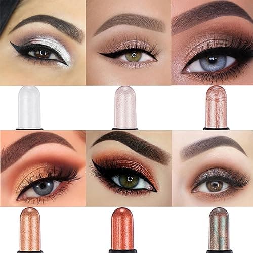 Melsintern Coffee Brown Dual Ended Eyeshadow Stick 12 Colors Matte and Shimmer Waterproof Long Lasting Creamy Eyeshadow Pencil for Smokey Eye Natural Everyday Makeup thumbnail 4