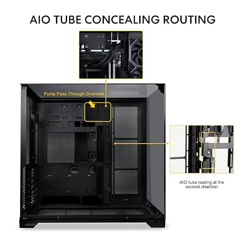 Lian Li O11 Vision Compact Black-Steel-Tempered Glass ATX Mid Tower Computer Case-Back Connect Support-O11VPX thumbnail 6