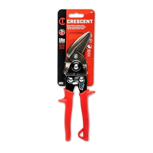 Crescent Wiss 9-1/4" Metalmaster Offset Straight and Left Cut Aviation Snips - M6R , Red thumbnail 3