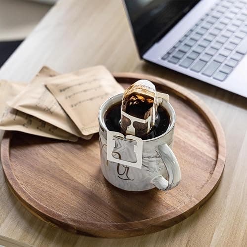 11.5 Inches Candle Holder Tray Home Decor, Round Wood Tray for Coffee Table, Small Wooden Serving Decorative Trays for Home thumbnail 5