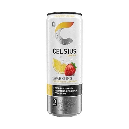 CELSIUS Sparkling Strawberry Lemonade, Functional Essential Energy Drink, 12 Fl Oz (Pack of 12) thumbnail 5