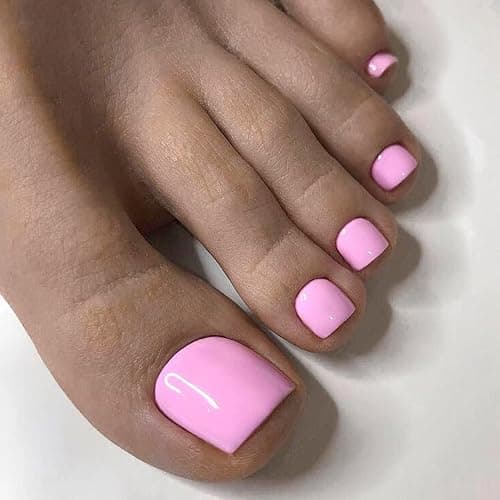 LuckForever 168pc Press on Toenails Women Fake Toe Nails with Adhesive Tabs, Pink Fake Toenails Press on Nails Toe Acrylic Nail Tips Short Square False Toenails Artificial Toe Nails Press ons thumbnail 6