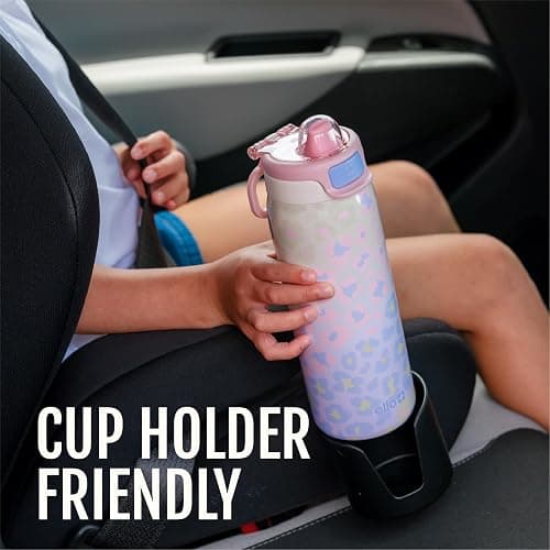 Ello Pop & Fill 18oz Stainless Steel Kids Water Bottle with Quick Fill Lid | Vacuum Insulated BPA Free Bottle with Leak Proof Straw and Chug Lid, Dishwasher Safe, Gift For Kids Teens, Strawberries thumbnail 7