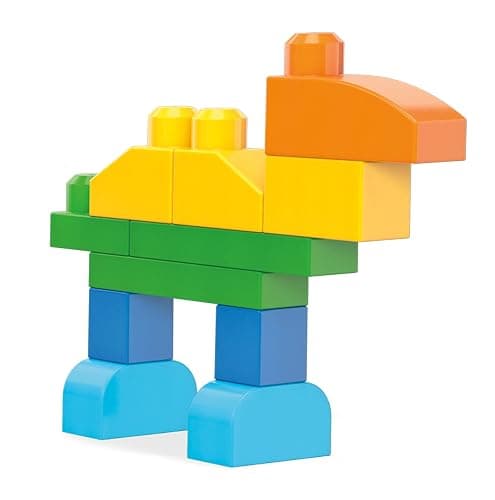 MEGA BLOKS First Builders Toddler Blocks Toys Set, Deluxe Building Bag with 150 Pieces and Storage, Creative Open-Ended Play, Blue, Ages 1+ Years (Amazon Exclusive) thumbnail 5