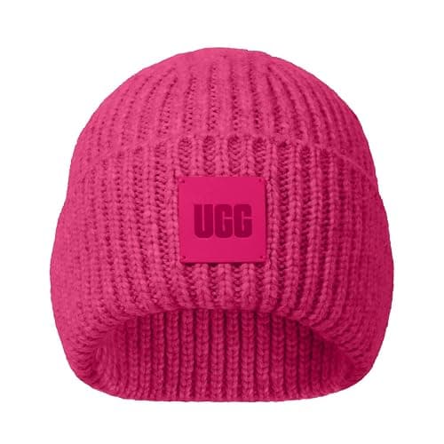 UGG Women's Chunky Rib Beanie with UGG Logo thumbnail 2