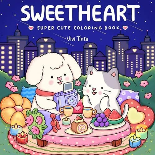 Sweetheart: Coloring Book for Adults & Teens Featuring Adorable Animals Valentines - Image 1
