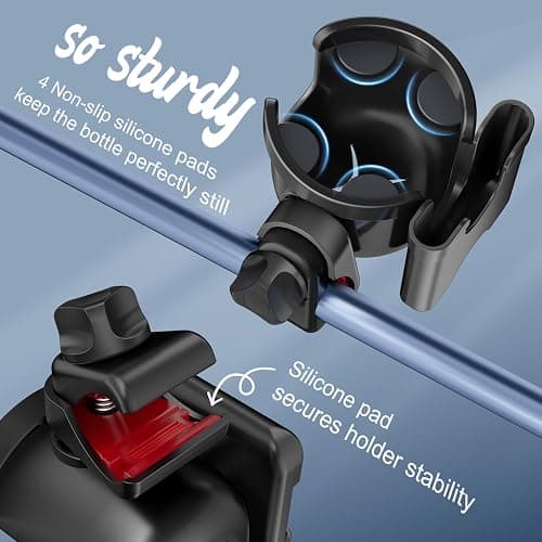 Guiseapue Cup Holder for Walker, Wheelchair Cup Holder with Phone Holder, Rollator Accessories for Seniors & Adults, Drink Holder for Rolling Walker, Wheelchair, Bike, Mobility Scooter, Stroller thumbnail 4
