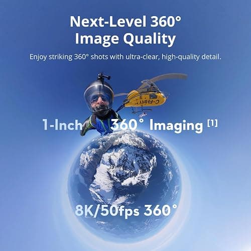 DJI Osmo 360 Standard Combo, 360 Camera With 1-Inch 360° Imaging, Native 8K 360° Video, 4K/120fps & 170° Boost Video, 120MP 360° Photo, 100-Min 8K Recording, Waterproof, Action Camera for Sports, Vlog thumbnail 2