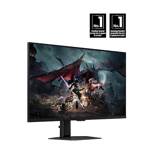 SAMSUNG 32-Inch Odyssey G50D Series QHD Fast IPS G-Sync Compatible Gaming Monitor, 1ms, VESA DisplayHDR 400, 180Hz, AMD FreeSync, Adjustable Stand, Eye Saver Mode, LS32DG502ENXZA, 2024 thumbnail 2