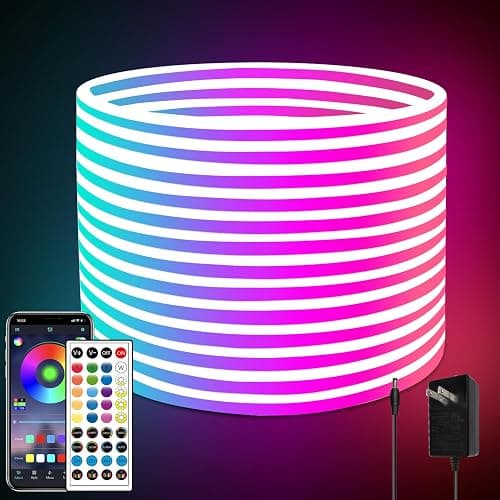 segrass 66ft Waterproof LED Strip Lights with Remote,Color Changing Music Sync App Control LED Lights for Bedroom, Living Room, Dorms, Room Décor - Image 1