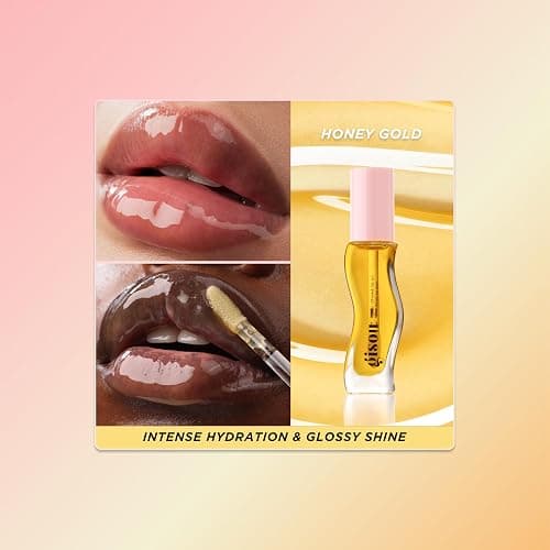 Gisou Honey Infused Hydrating Lip Oil, Nourishing Lip Moisturizer for Dry Lips, 0.27 fl oz (Fresh Honey) thumbnail 3