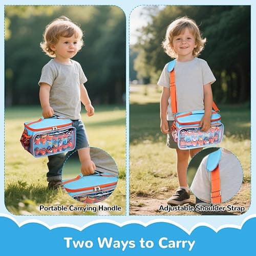 ahzske Carrying Case Compatible with Tonies Box with Clear Front Window, Large Storage Bag with 14 Elastic Bands for Tonies Figures Characters, Travel Organizer Case for Tonie Accessories (Blue) thumbnail 5