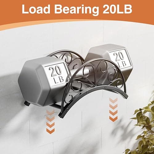 Josmimic Wall Mounted Hose Holder - Metal Water Hose Holder - Hose Hanger Hose Hook for Water Hose Extension Cords Vacuum Hose. thumbnail 7