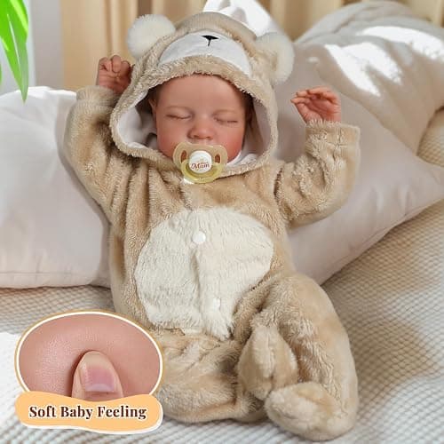 BABESIDE Lifelike Reborn Baby Dolls Boy - 17-Inch Baby Soft Body Realistic-Newborn Baby Doll Silicone Full Body Vinyl Real Life Baby Dolls with Toy Accessories thumbnail 3