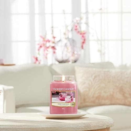 Yankee Candle Duftkerze Sweet Plum Sake | Große Kerze im Glas | Sakura Blossom Festival Collection | Brenndauer: bis zu 150 Stunden | Toll zum Verschenken thumbnail 7