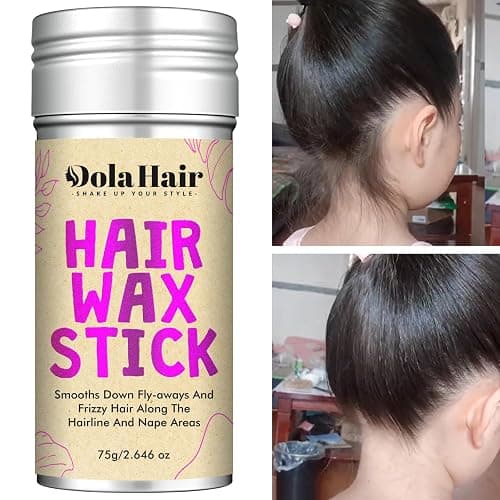 Dolahair Hair Wax Stick - Flyaway Control and Styling Pomade for Kids, Women, and Men - Hair Bun Maker and Accessorie (1 Pack of Wax) thumbnail 2