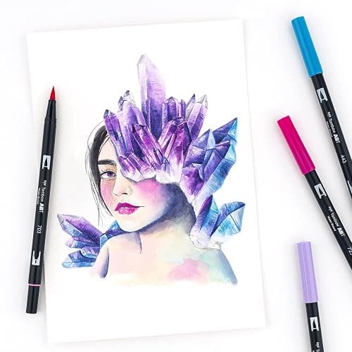 Tombow 56188 Dual Brush Pen Art Markers, Galaxy, 10-Pack. Blendable, Brush and Fine Tip Markers thumbnail 6