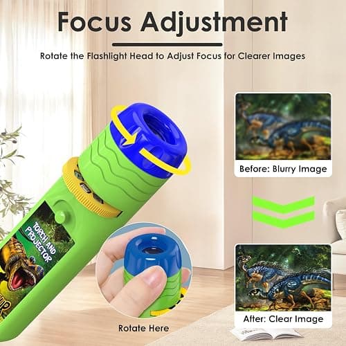 Pup Go Dinosaur Projector Flashlight for Kids Ages 3+, Early and Stocking Stuffers for Boys, 3 Discs 24 Images, Cool Dinosaurs Toys, Dinosaur Kids Flashlight, Night Light Projector thumbnail 7
