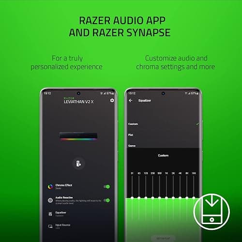Razer Leviathan V2 X - PC Gaming Soundbar (Full-Range Drivers, Compact Desktop Form Factor, USB Type C Power and Audio Delivery, Bluetooth 5.0) Black thumbnail 9