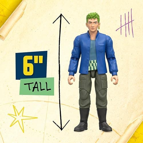 One Piece Zoro 6" (15.24cm) Action Figure with 5 Accessories. Includes Swappable Swords, Sword Holder, Swappable Face, and Berry Coin Display Base thumbnail 3