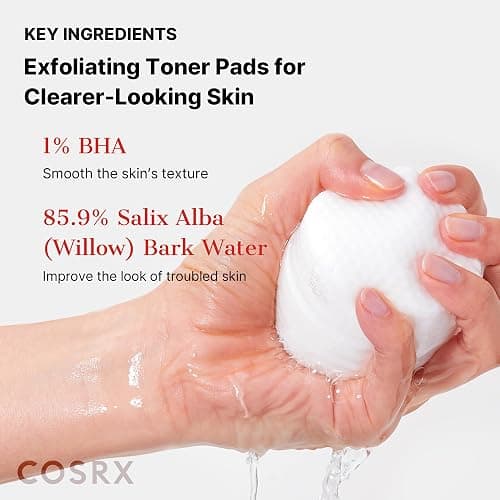 COSRX BHA Toner Pads, 70 Sheets, Exfoliating Pads for Dead Skin & Blackheads, Minimize Pores, Prevent Breakouts, Improve Skin Texture, Korean Skin Care thumbnail 4
