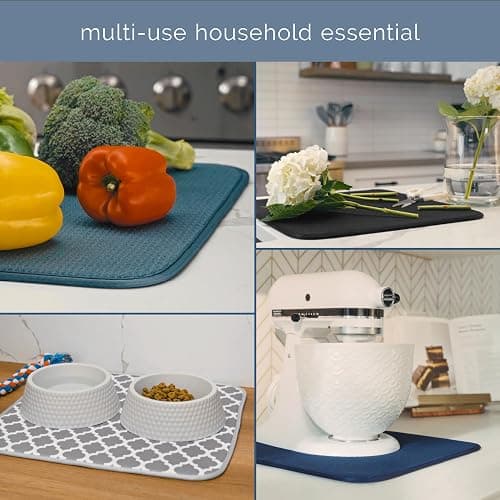 S&T INC. Dish Drying Mat, 16" x 18", Large, Cream | Absorbent Microfiber, Kitchen Counter Mat for Dishes, Utensils, Pots and Pans, Machine Washable thumbnail 7