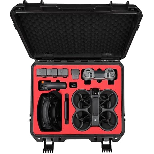 Drogear Waterproof Hard Case for DJI Avata 2 Fly More Combo | Fits DJI Goggles 3 (Not for Goggles N3)/ RC Motion 3 / FPV Remote Controller 3 and Accessories | Up to 8 Batteries | Shockproof, Dustproof - Image 1