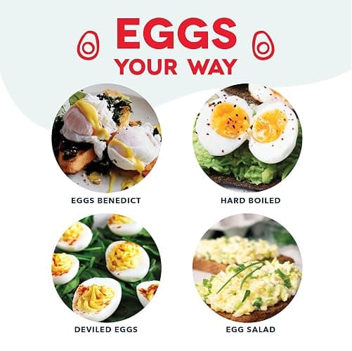 Dash Rapid Egg Cooker - Boiler, Poacher & Steamer - Includes Measuring & Recipe Guide - Dishwasher Safe - BPA Free - Holds 7 Eggs, Black thumbnail 8