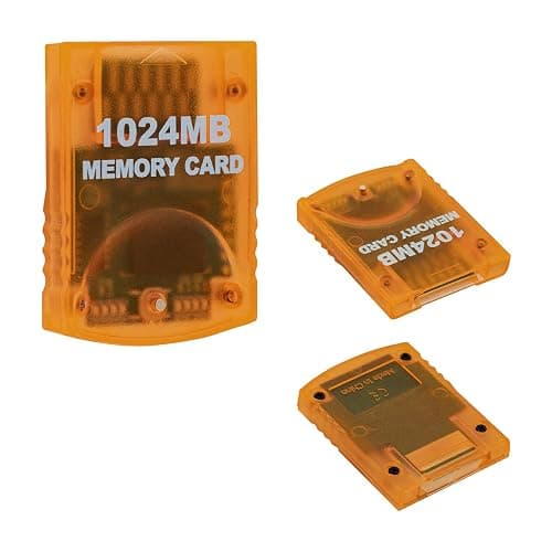 Wigearss 1024MB(16344 Blocks) Memory Card for Gamecube and Wii Console Game Cube NGC GC (Orange) thumbnail 2