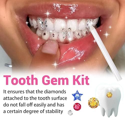 DIY Tooth Gems Kit - Elegant Removable Tooth Gems for Women – Shiny Diamond Crystal Teeth Jewelry. Trendy, Fashionable & Long-Lasting Dental Decor. Perfect for Parties & Special Occasions thumbnail 6